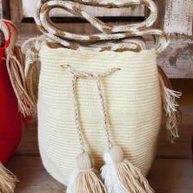 Medium Beige Wayuu Bag